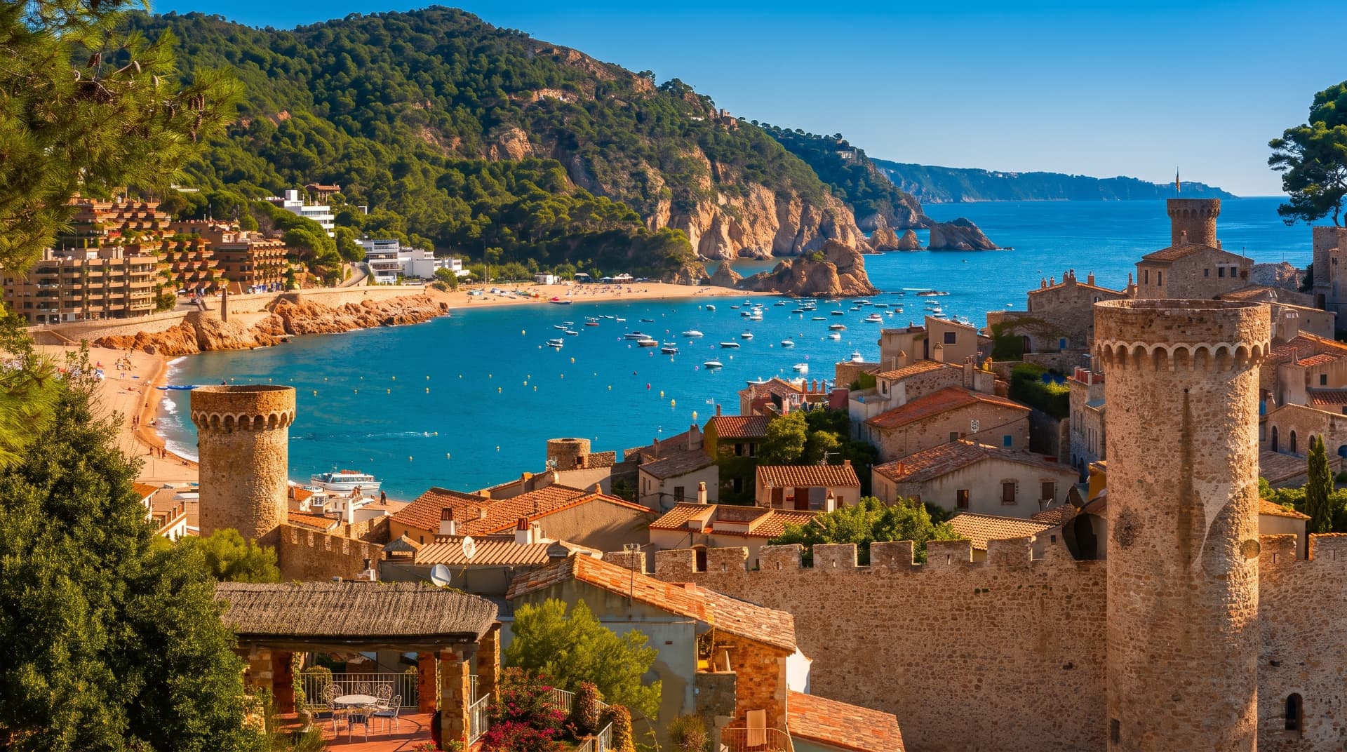 Vila histórica na costa mediterrânea espanhola